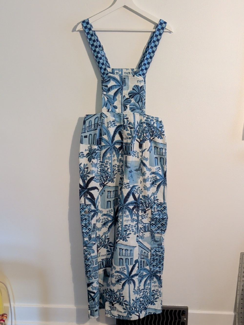 FARM RIO palm-print overalls - size small - Picture 11 of 16